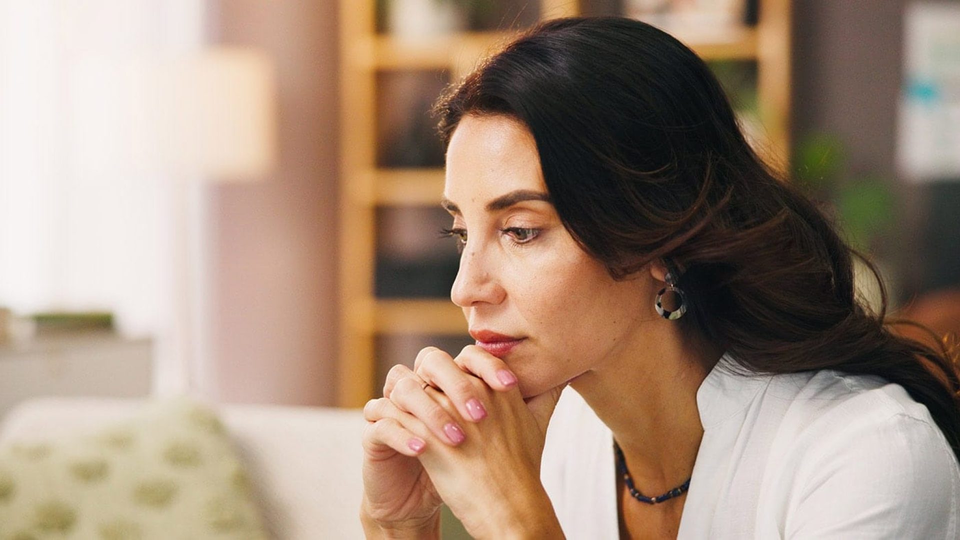 Woman with anxiety and overthinking